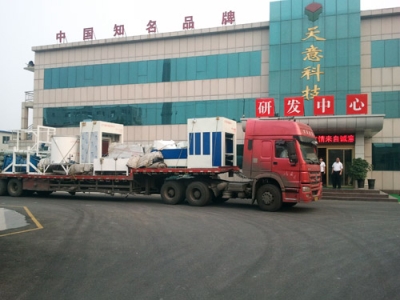 發(fā)貨：浙江嘉善兩套無(wú)機發(fā)泡保溫板設備啟運